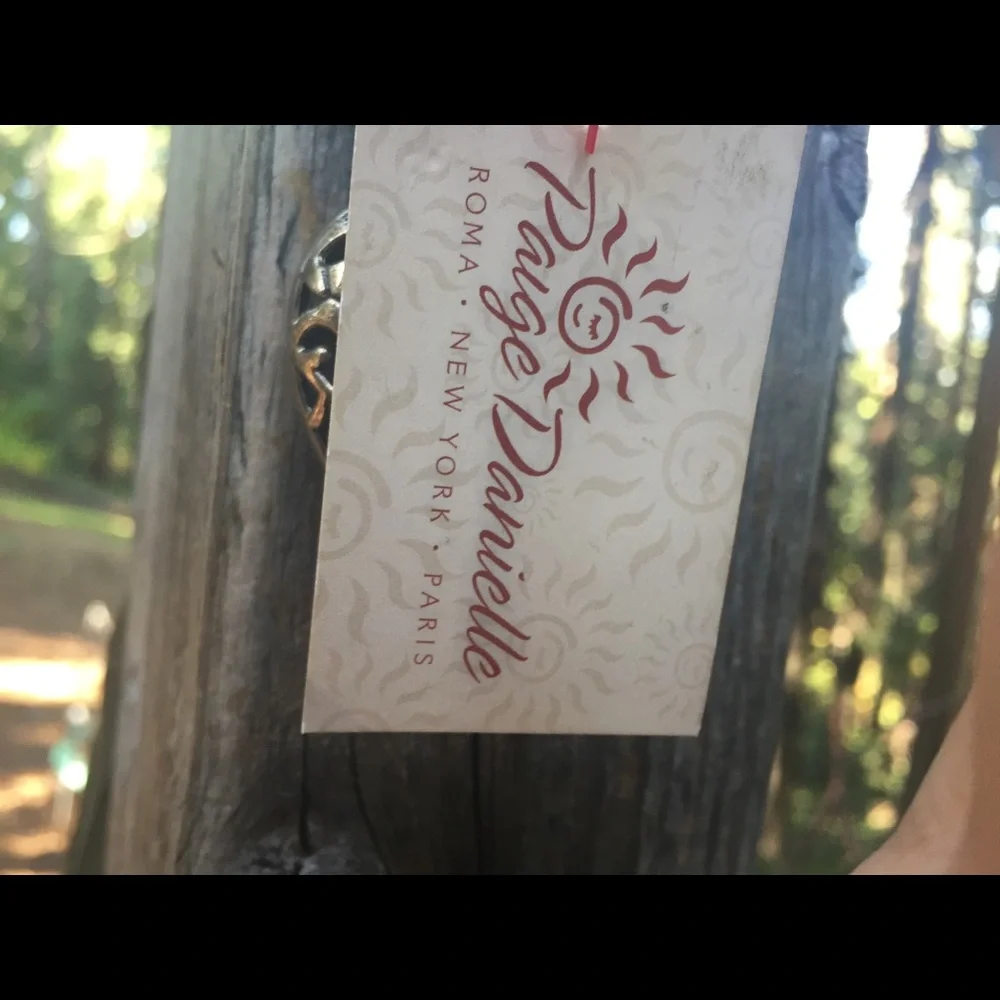 Paige Danielle’s bling moss green  thin fringed scarf - Picture 4 of 7